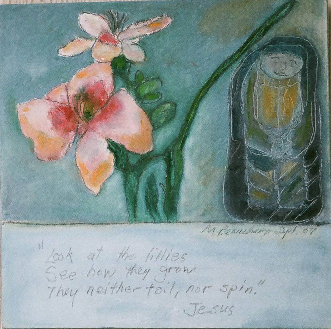 Lillies 12x12 Oil on Canvas