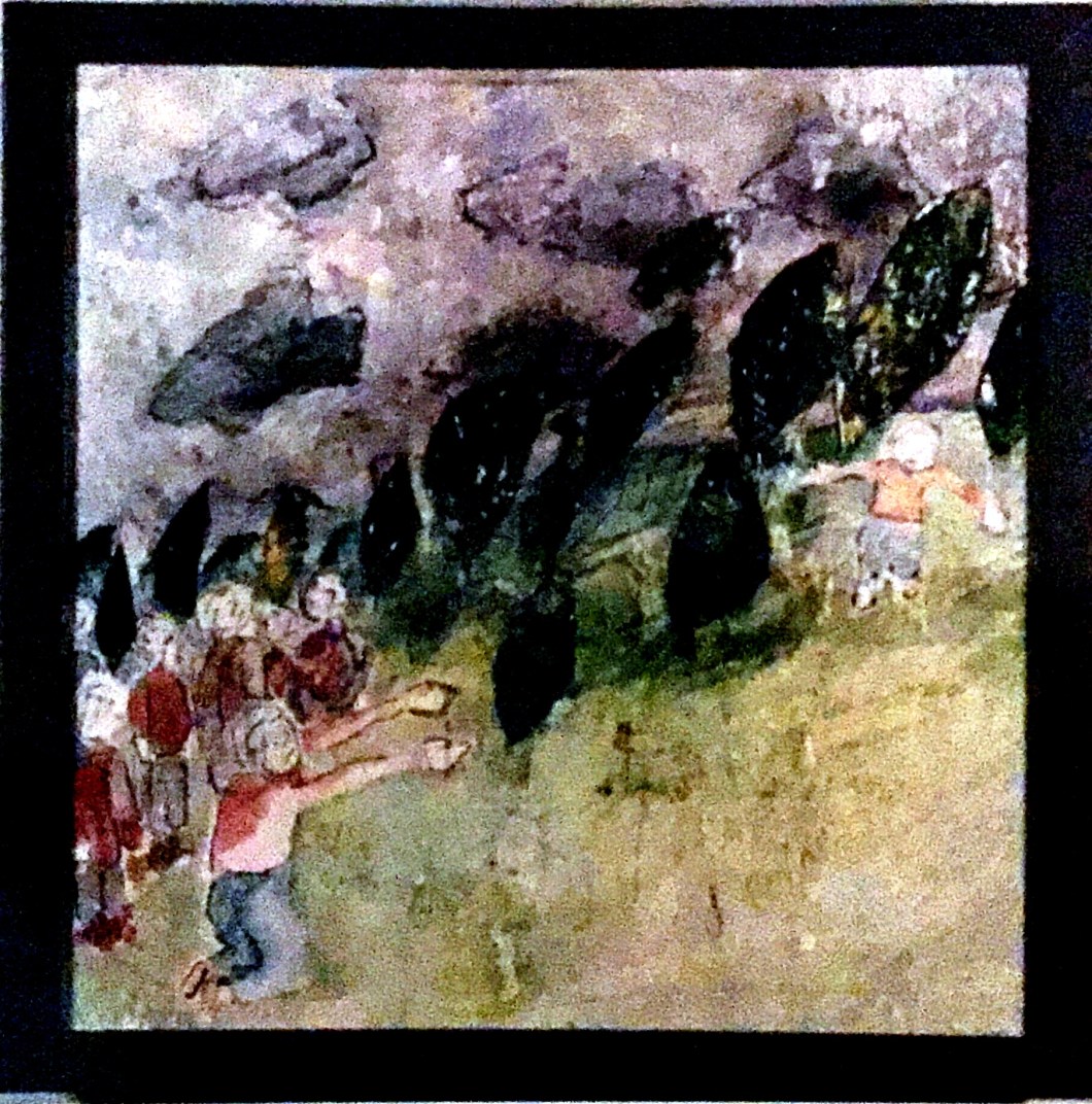 Run to Me - Collage on Wood