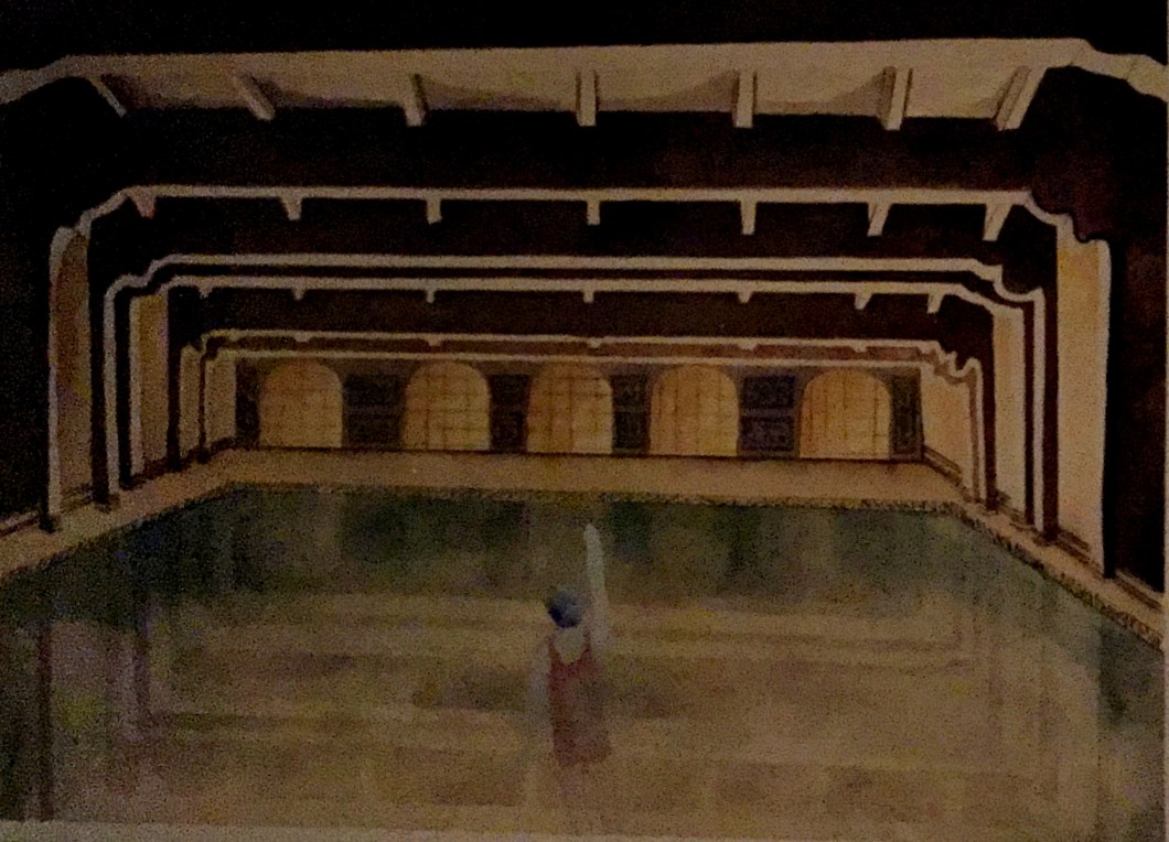 Swimming to Safety - Gouache on Paper